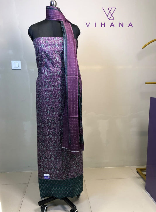 Salwar Suit Cotton Material Wine Color-AKSHVHI-154