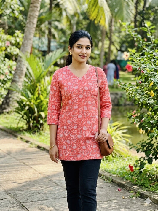 Peach Pink Tunic Top
