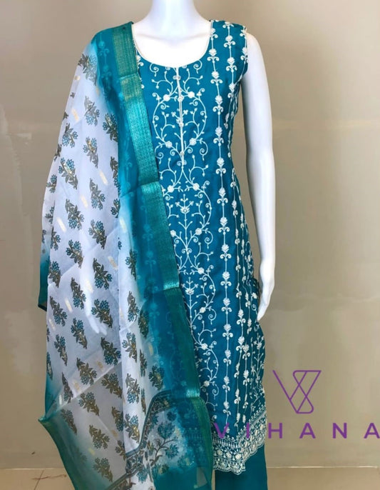 Blue Festive wear Salwar Suit Set-AKSHVHI-29