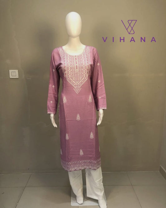 Co - ord Set  Onion Pink Color-AKSHVHI-17