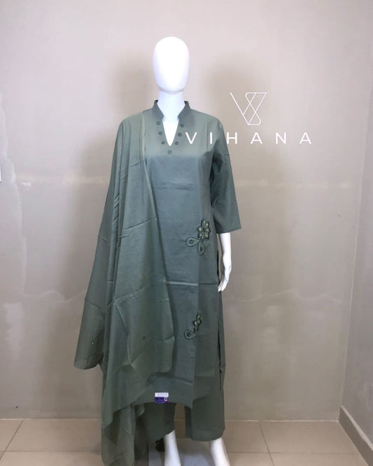 Salwar Suit Set Sage  Green