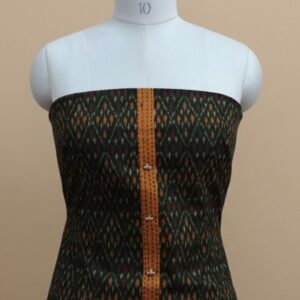 Dark Green Patola Printed Cotton Salwar Suit Material