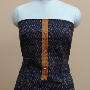 Classic Blue Patola Printed Cotton Salwar Suit Material