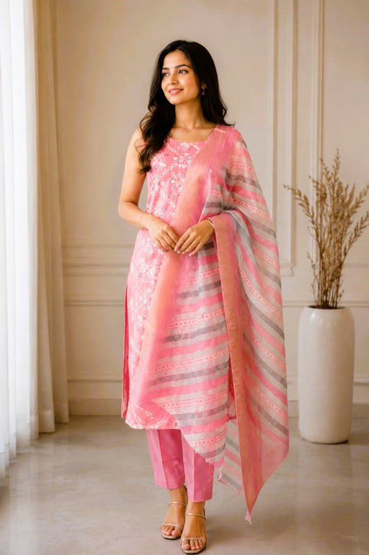 Pink Color Salwar Suit Set Party Wear AKSHVHI-161