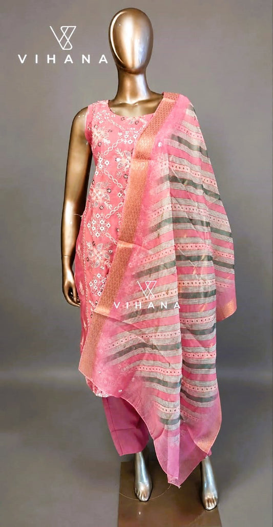Pink Color Salwar Suit Set Party Wear AKSHVHI-161