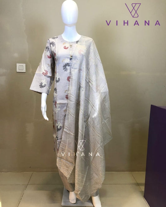 Light Taupe Color Salwar Suit Set Vatican Printed-AKSHVHI-144