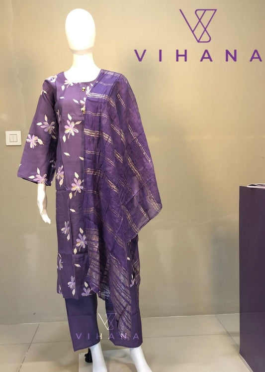 Lavender Color Salwar Suit Set Vatican Print-AKSHVHI-148