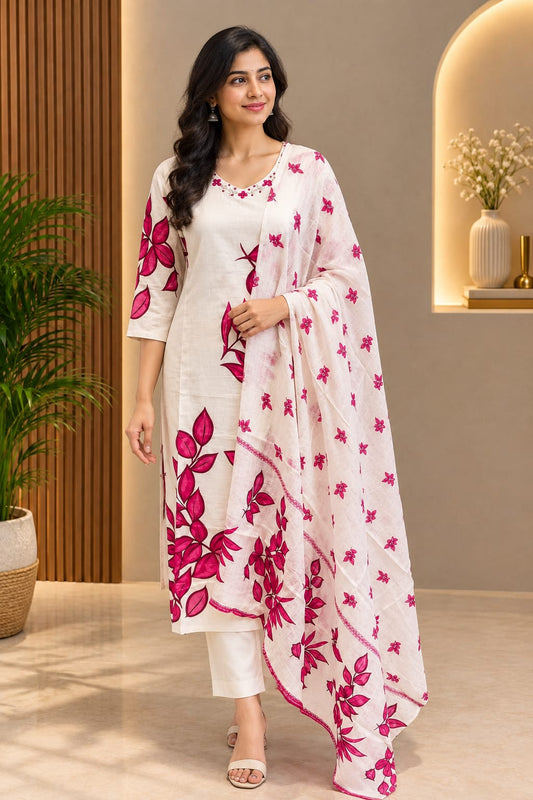 Salwar Suit Set Mul Cotton Pink Color AKSHVHI-204