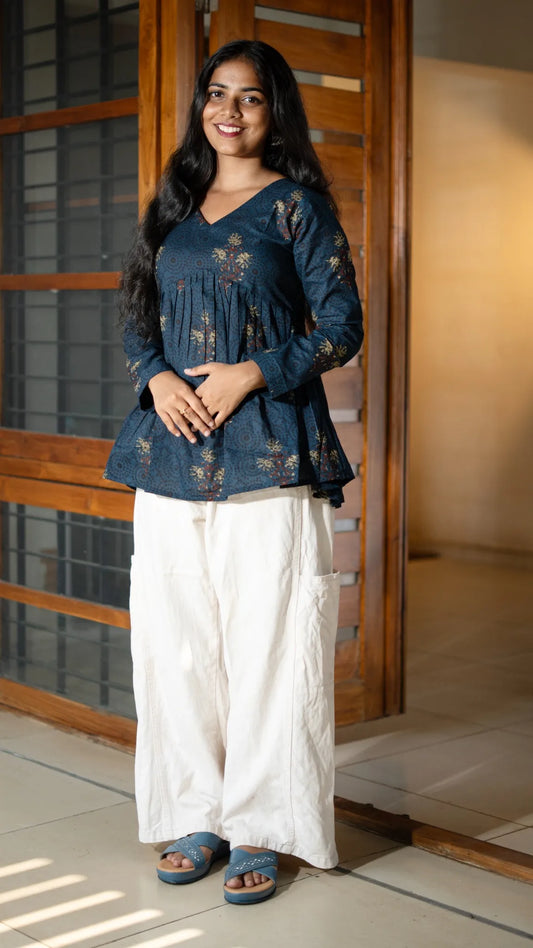 Blue Peplum Tunic