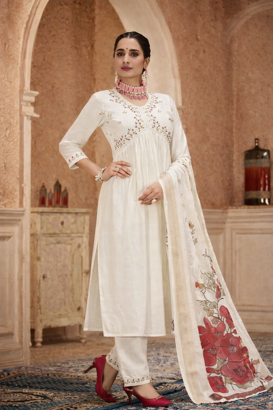 Alia Cut Kurti with Bottom and Dupatta
