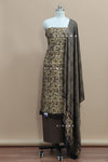 Luxurious Vanaspati Modal Muslin Silk Cream Ajrak Print Unstitched Suit Material