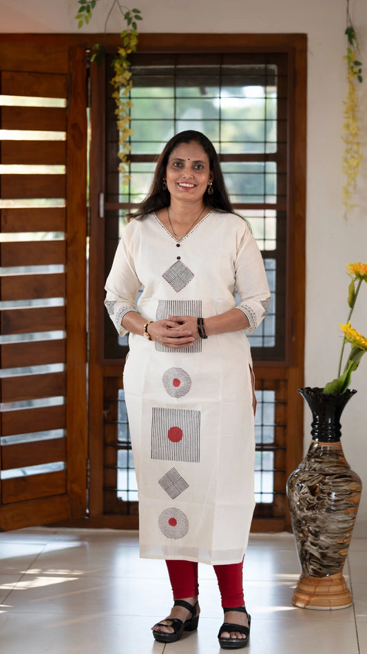 White Kurti