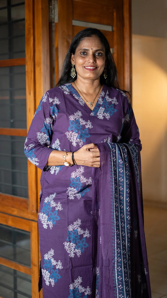 Violet Salwar Suit Set