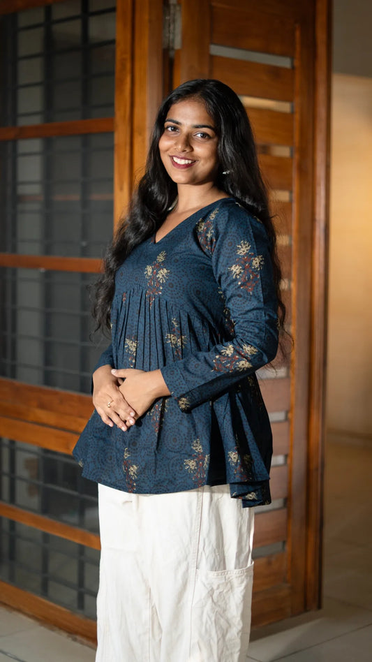 Blue Peplum Tunic